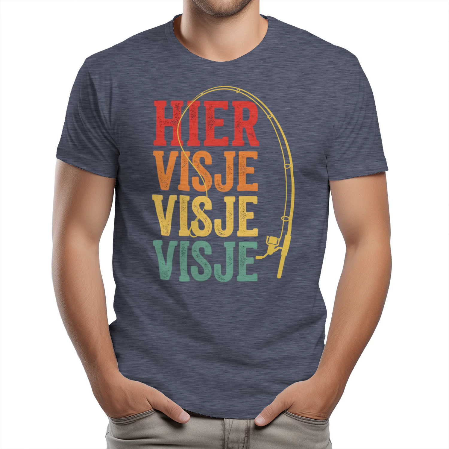 Hier Visje Visje Visje - Grappig Vissen T-shirt