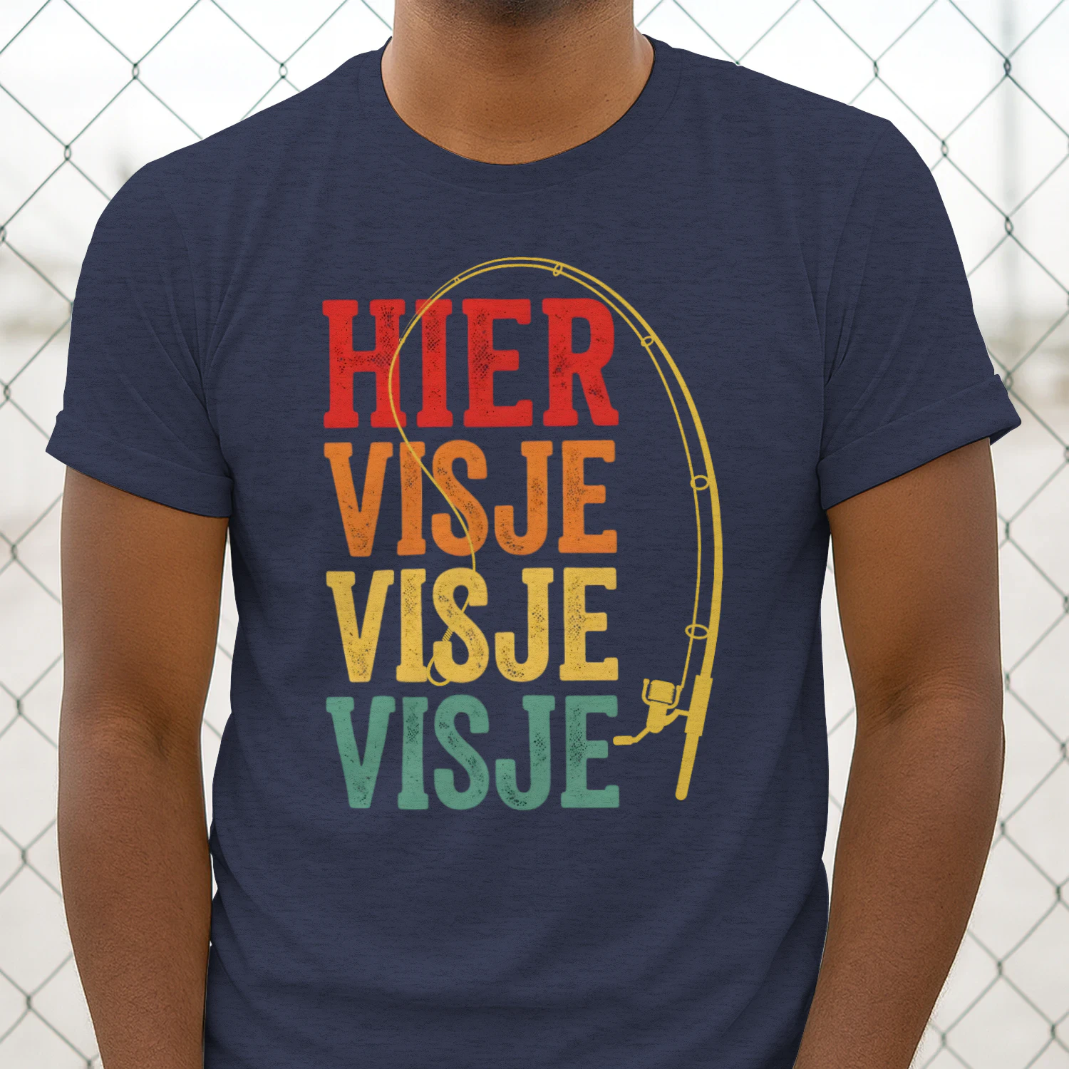 Hier Visje Visje Visje - Grappig Vissen T-shirt
