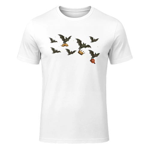 Vintage Anti Trump Halloween Gothic Flying Bats Meme NoKings T-Shirt
