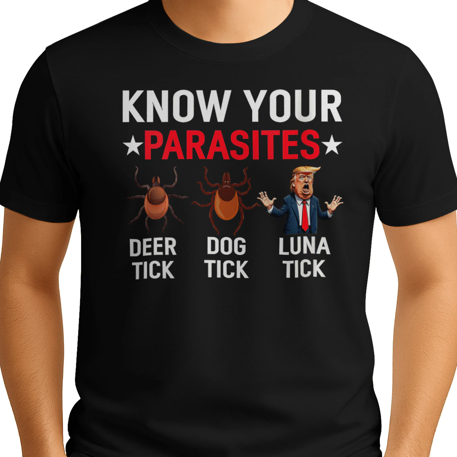  Know Your Parasites Anti-Trump Meme Trump Parody Tick Resist T-Shirt