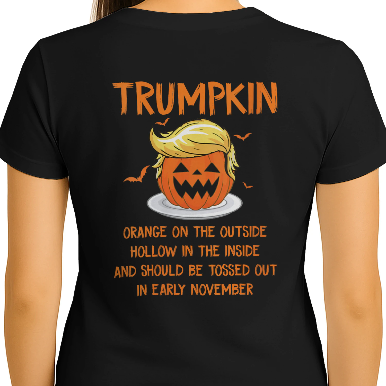 Halloween Anti Trumpkin Orange On The Outside Hollow Inside T-Shirt