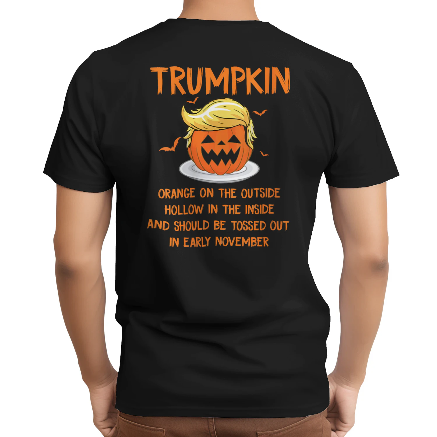 Halloween Anti Trumpkin Orange On The Outside Hollow Inside T-Shirt