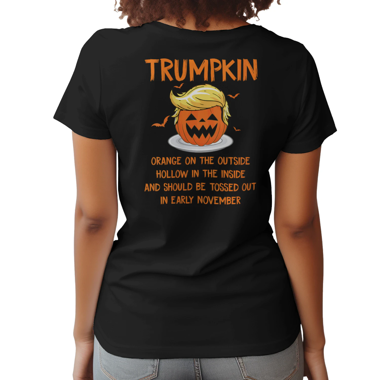 Halloween Anti Trumpkin Orange On The Outside Hollow Inside T-Shirt