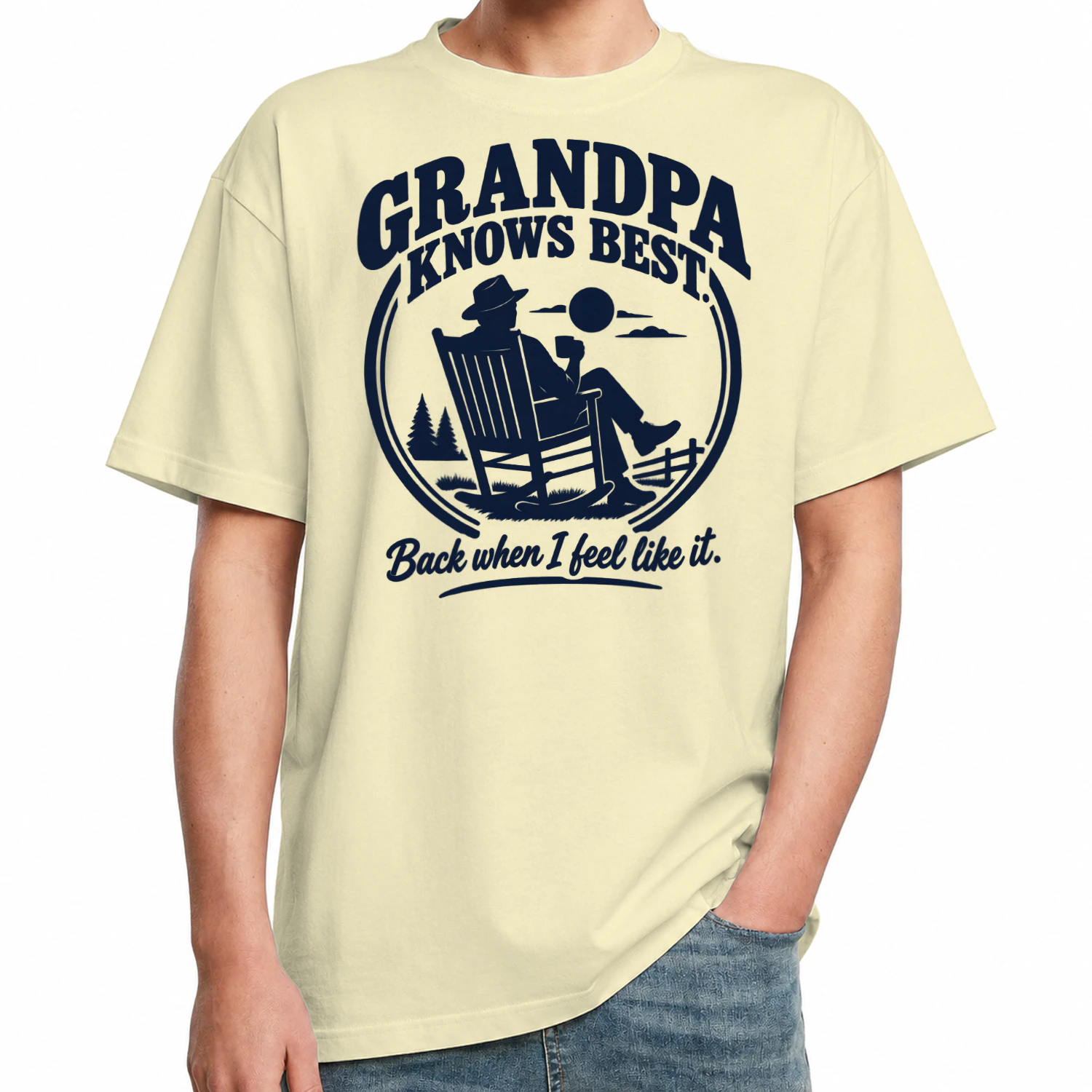 Grandpa Knows Best Funny Oversized T-Shirt