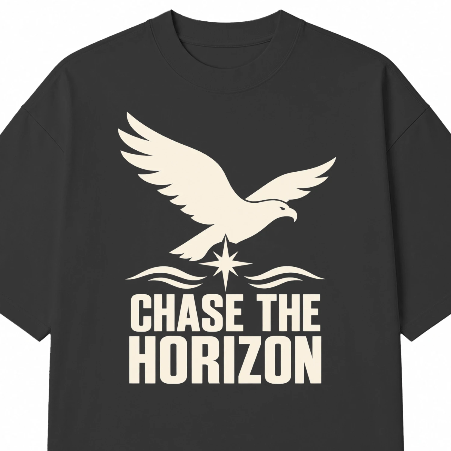 Chase The Horizon Eagle Oversized T-Shirt | Adventure Tee