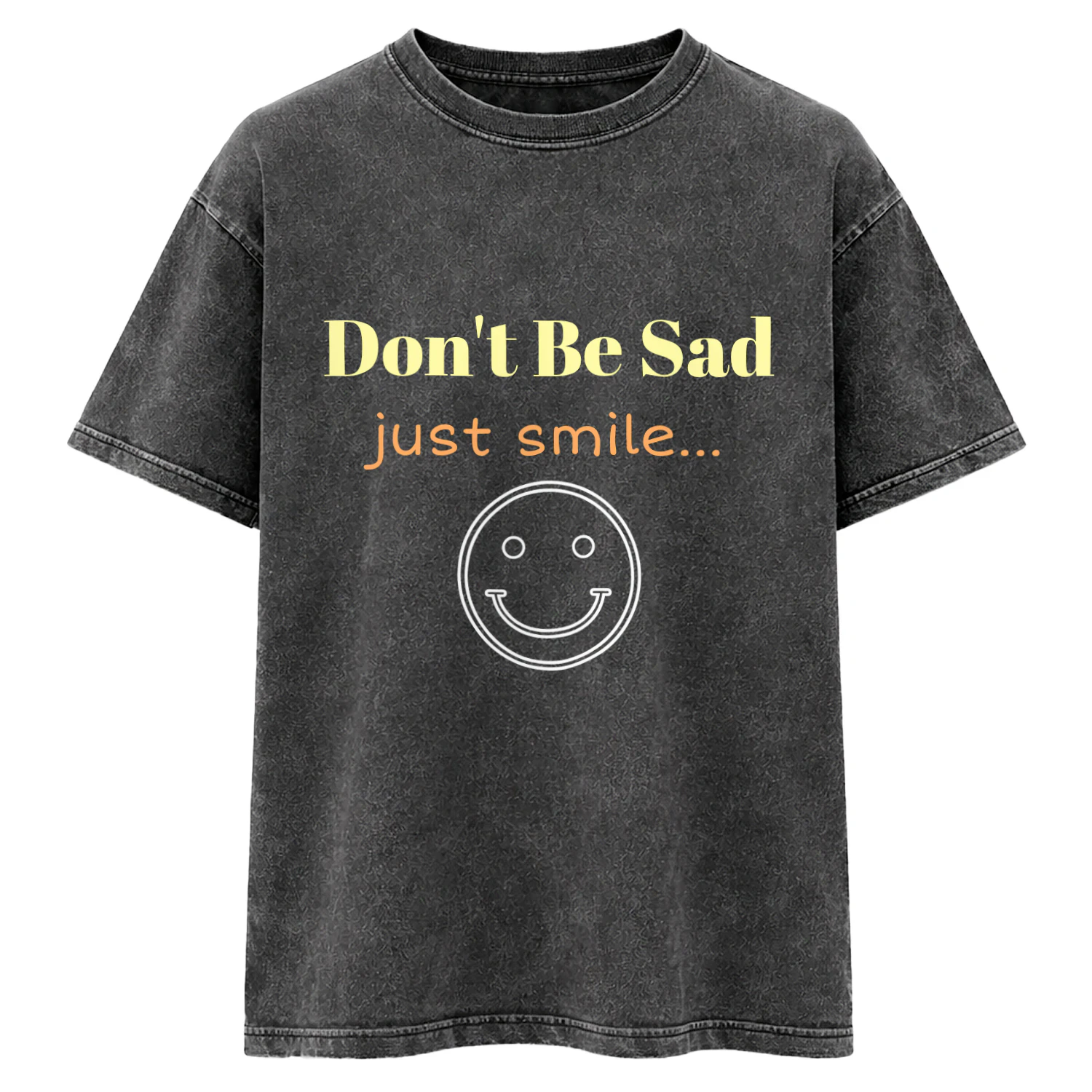 Acid Washed Round Neck T-shirt