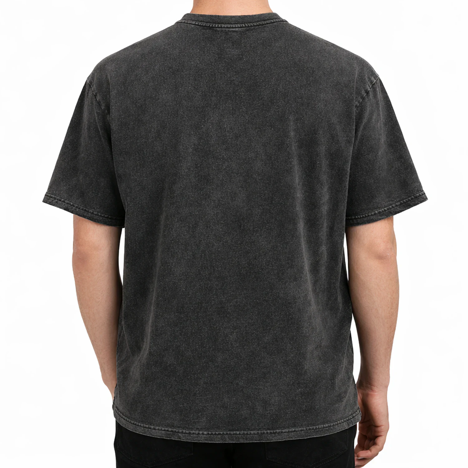 Acid Washed Round Neck T-shirt