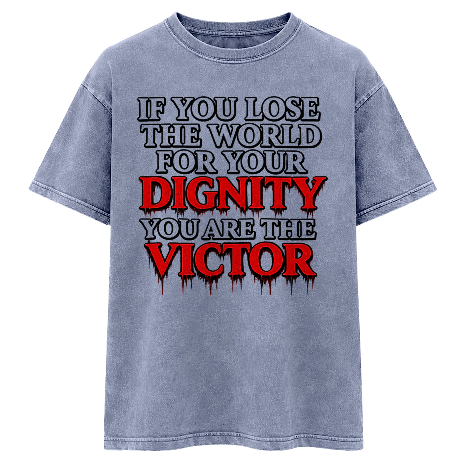 Acid Washed Round Neck T-shirt