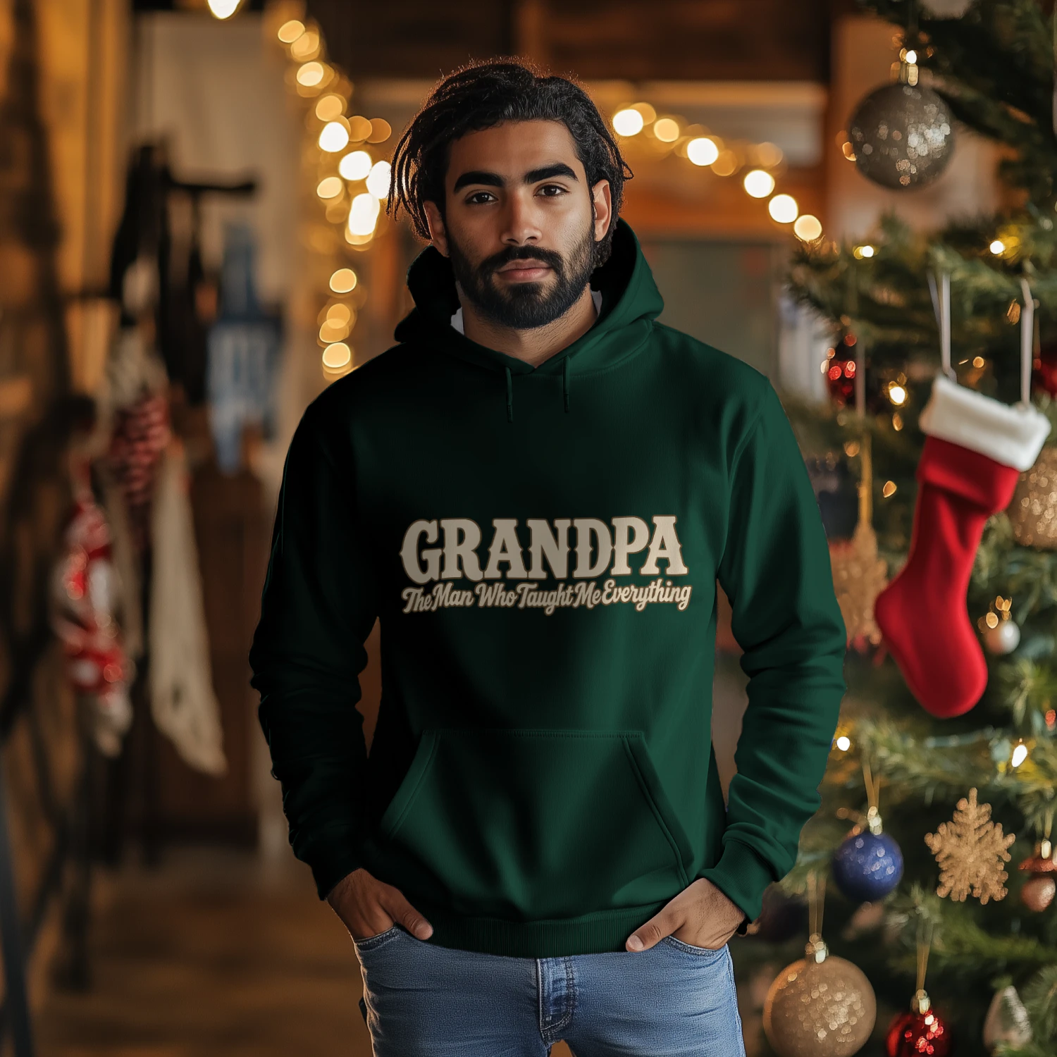 Classic Grandpa Hoodie – Unisex Christmas Gift for Grandfather