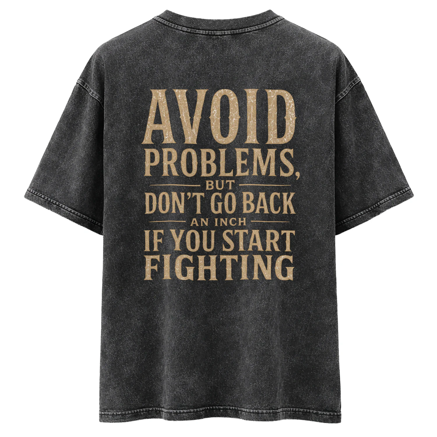 Avoid Problems Vintage Oversized Graphic T-Shirt