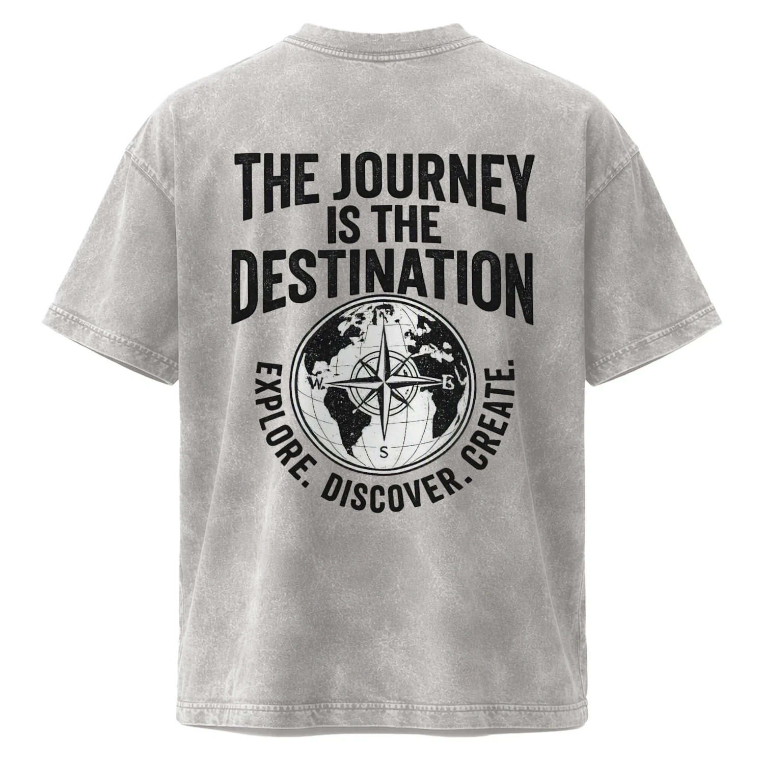 Acid Washed Crew Neck T-shirt