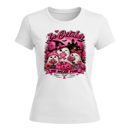Pink October Ghosts – Breast Cancer Awareness Shirt
