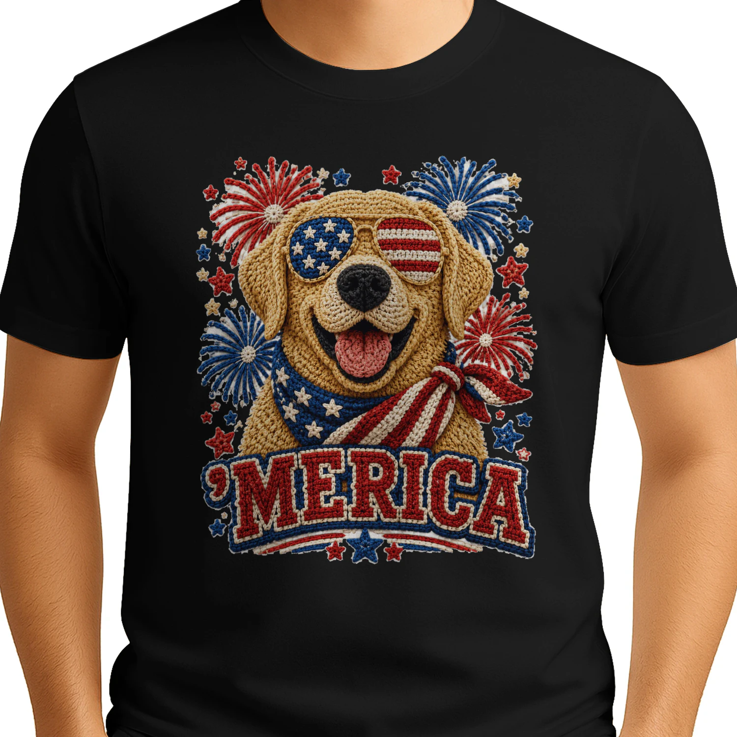 Crochet Labrador ’Merica Tee