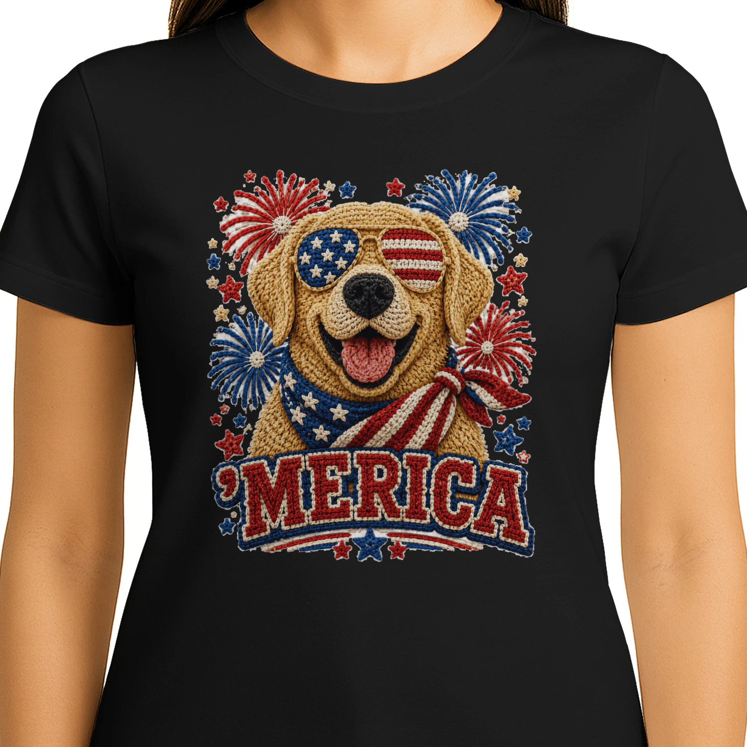 Crochet Labrador ’Merica Tee
