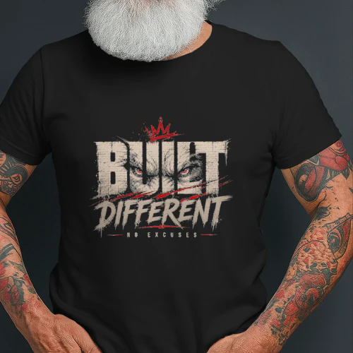 Built Different No Excuses Gym Apparel
