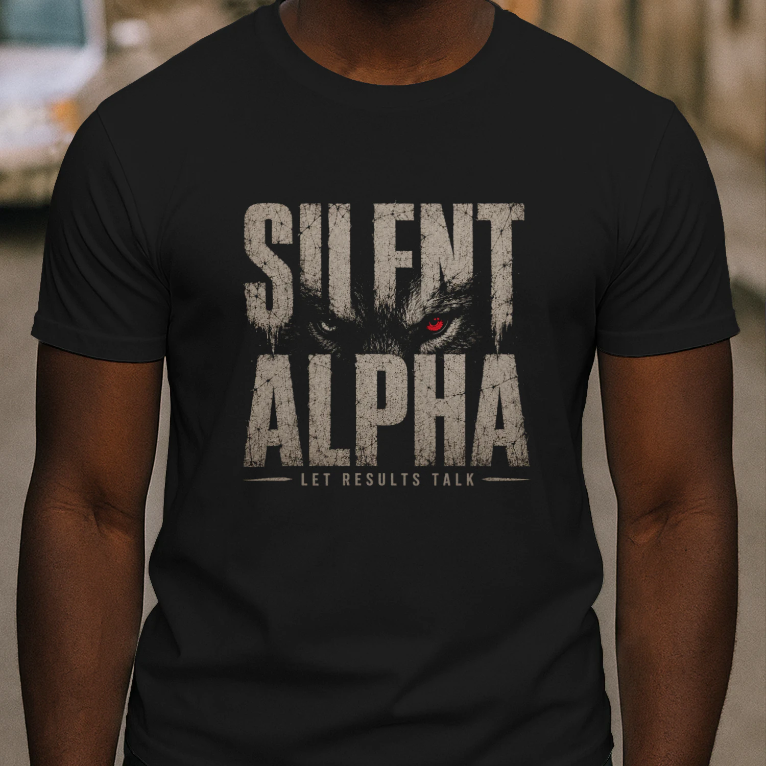 Silent Alpha Let Results Talk Gym T-Shirt & Hoodie | Wolf Fitness Motivation Apparel