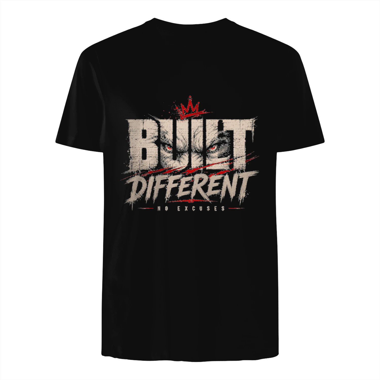Built Different No Excuses Gym T-Shirt & Hoodie | Motivational Workout Apparel for Fitness Lovers
