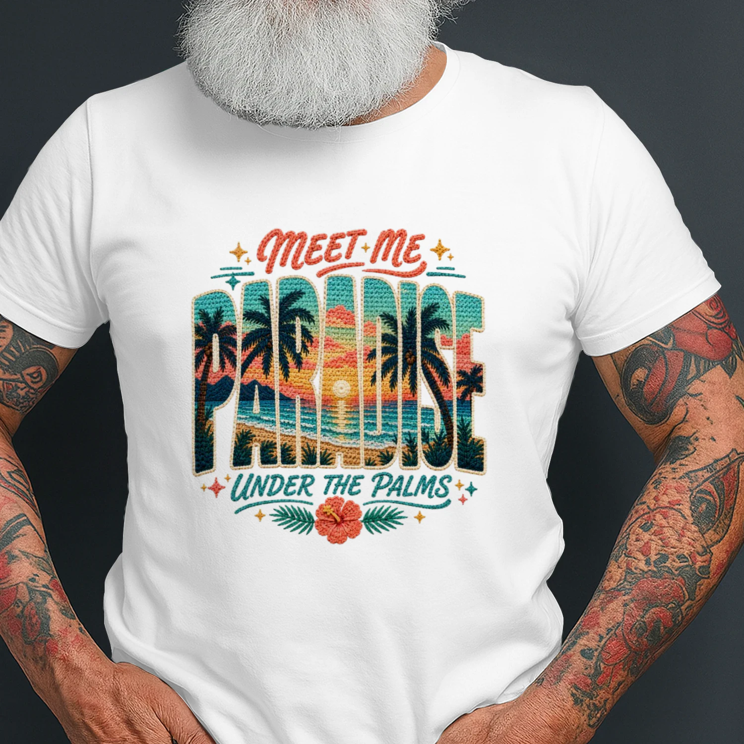 Meet Me Paradise Under The Palms Summer Shirt