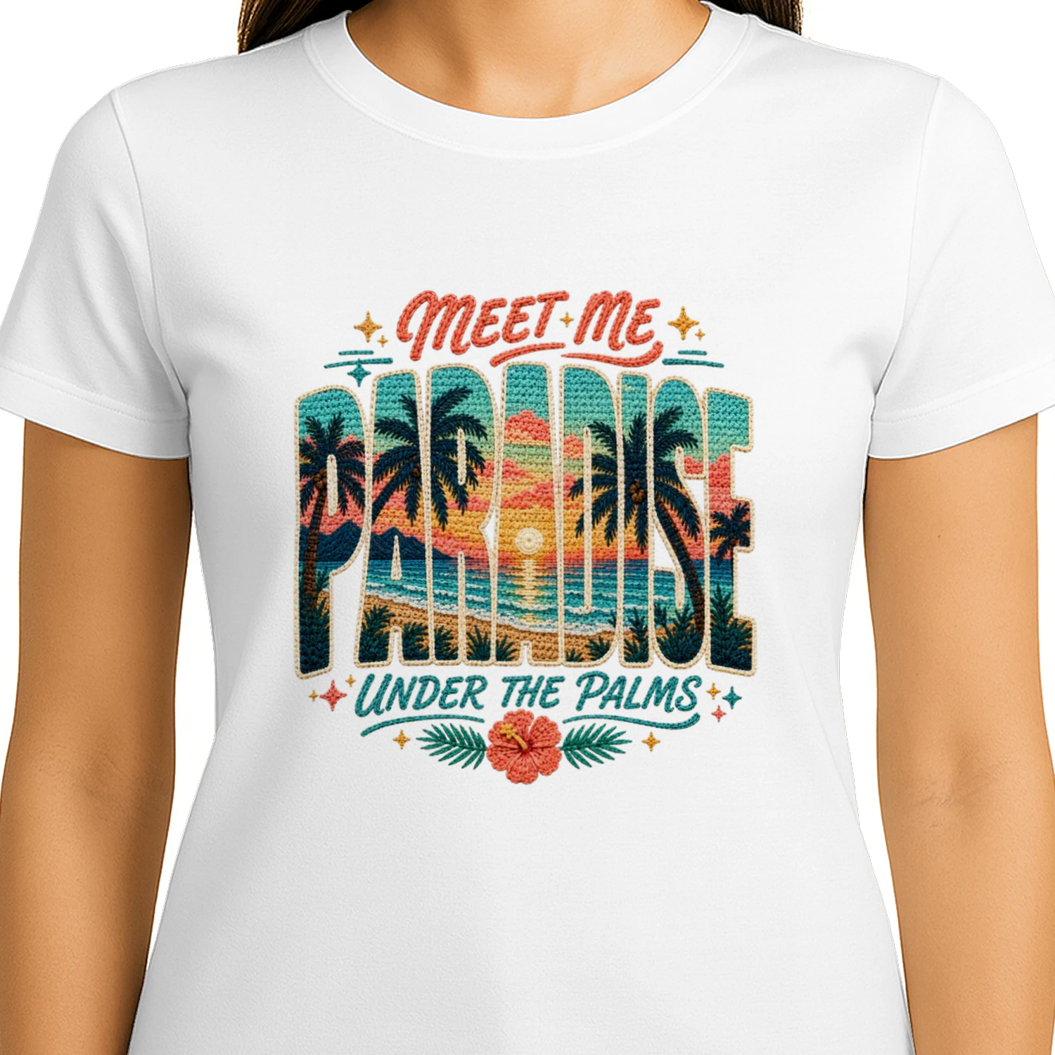 Meet Me Paradise Under The Palms Summer Shirt