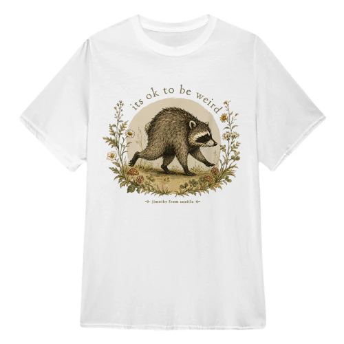 It’s OK To Be Weird Jimothy From Seattle Funny Raccoon