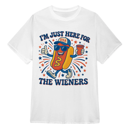 I'm Just Here For The Wieners Hot Dog Funny 4Th Of July