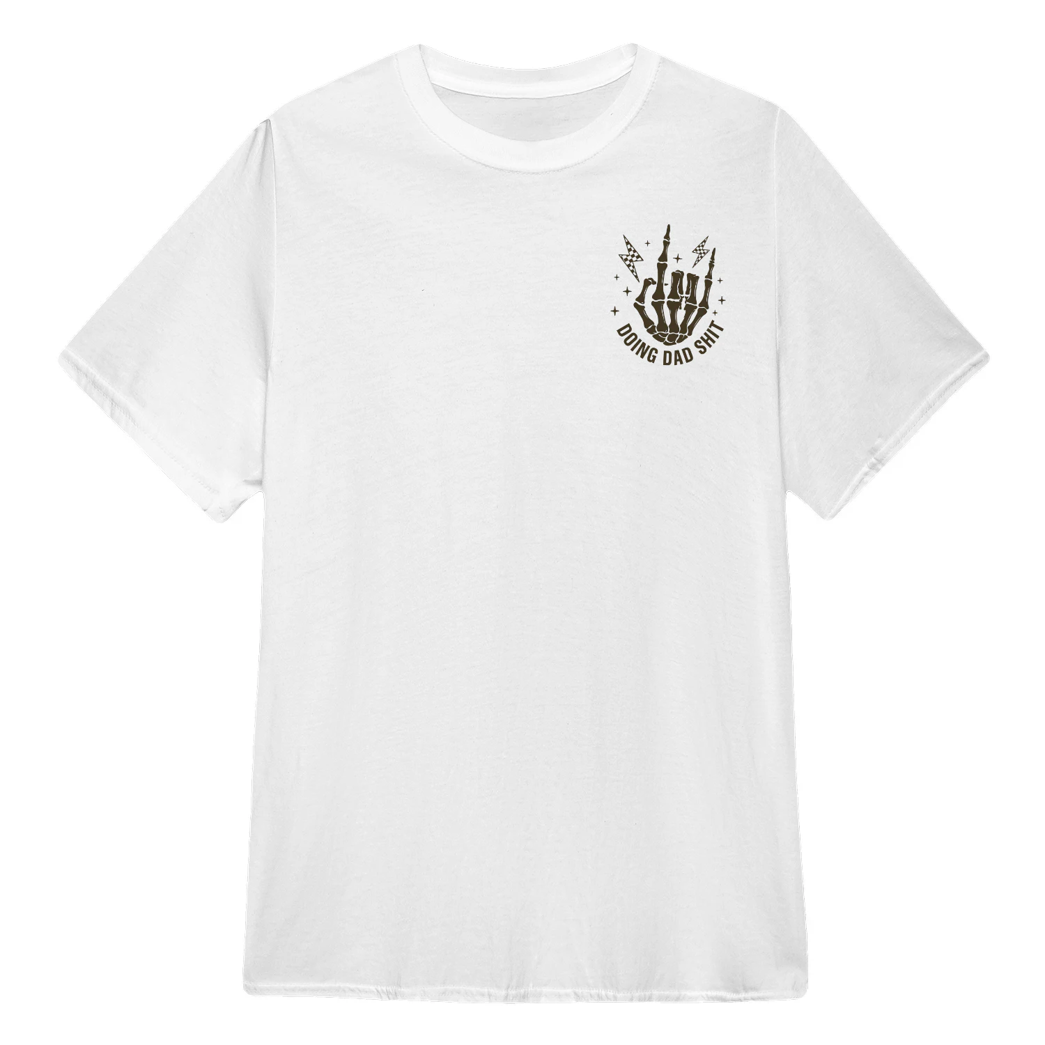 (Front and Back) Doing Dad Shit Funny Skeleton Toilet