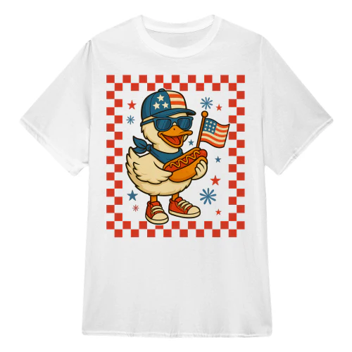 Funny Retro Goose 4th of July Patriotic US American Flag