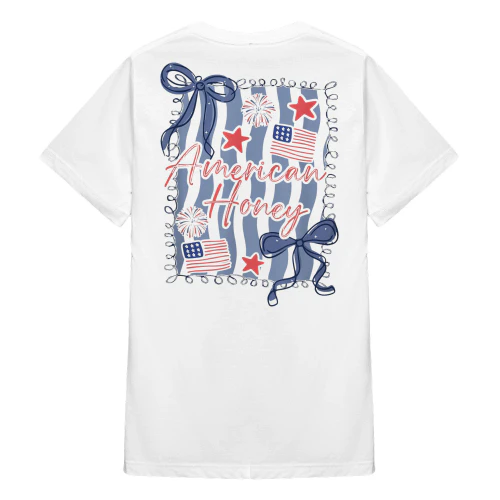 (Front and Back) American Honey Coquette 4th Of July