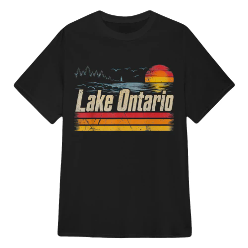 Retro Sunset Great Lakes Lake Ontario