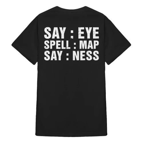 (ON Back) Say Eye Spell Map Say Ness Funny Joke