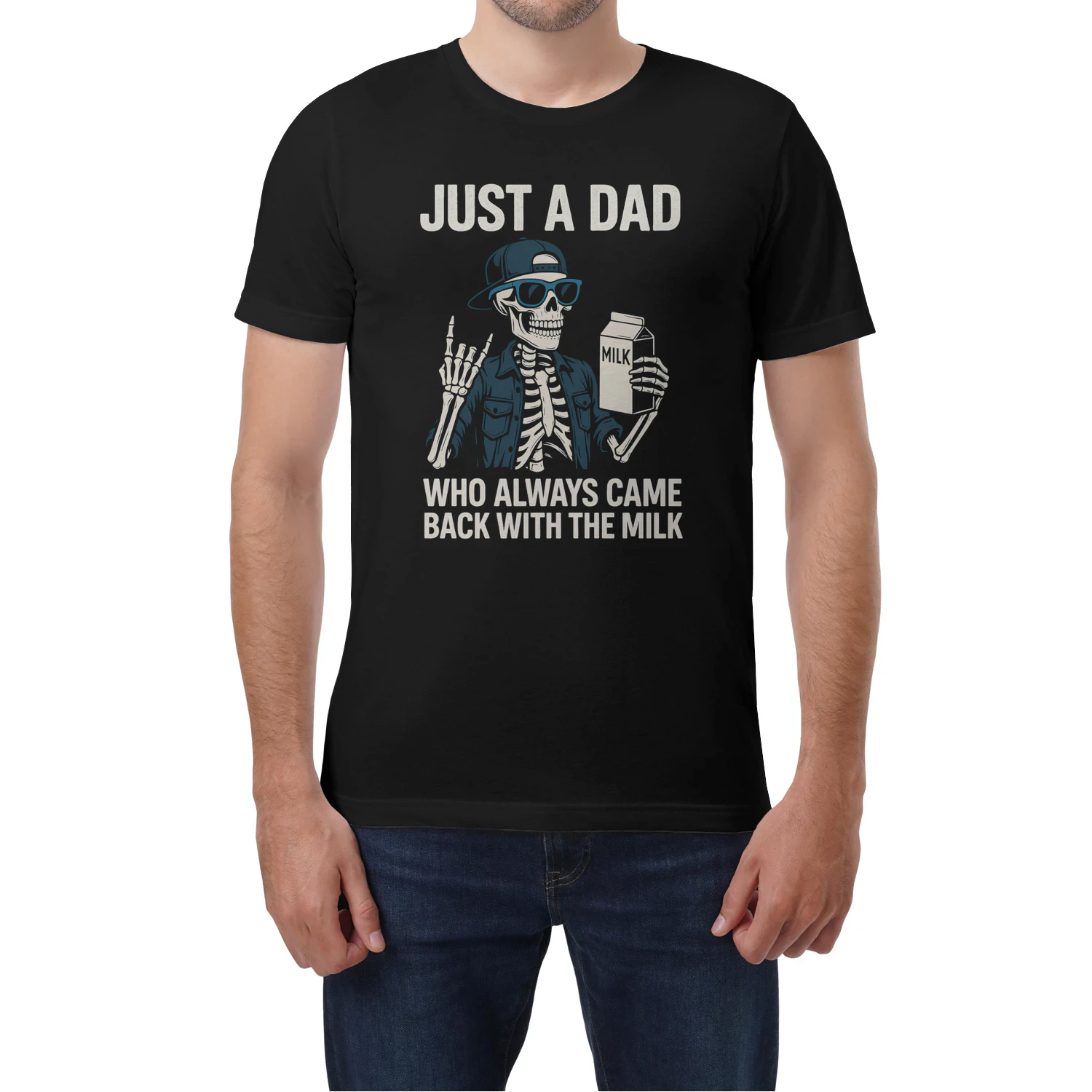 Just a Dad Who Always Came Back With The Milk Skeleton 