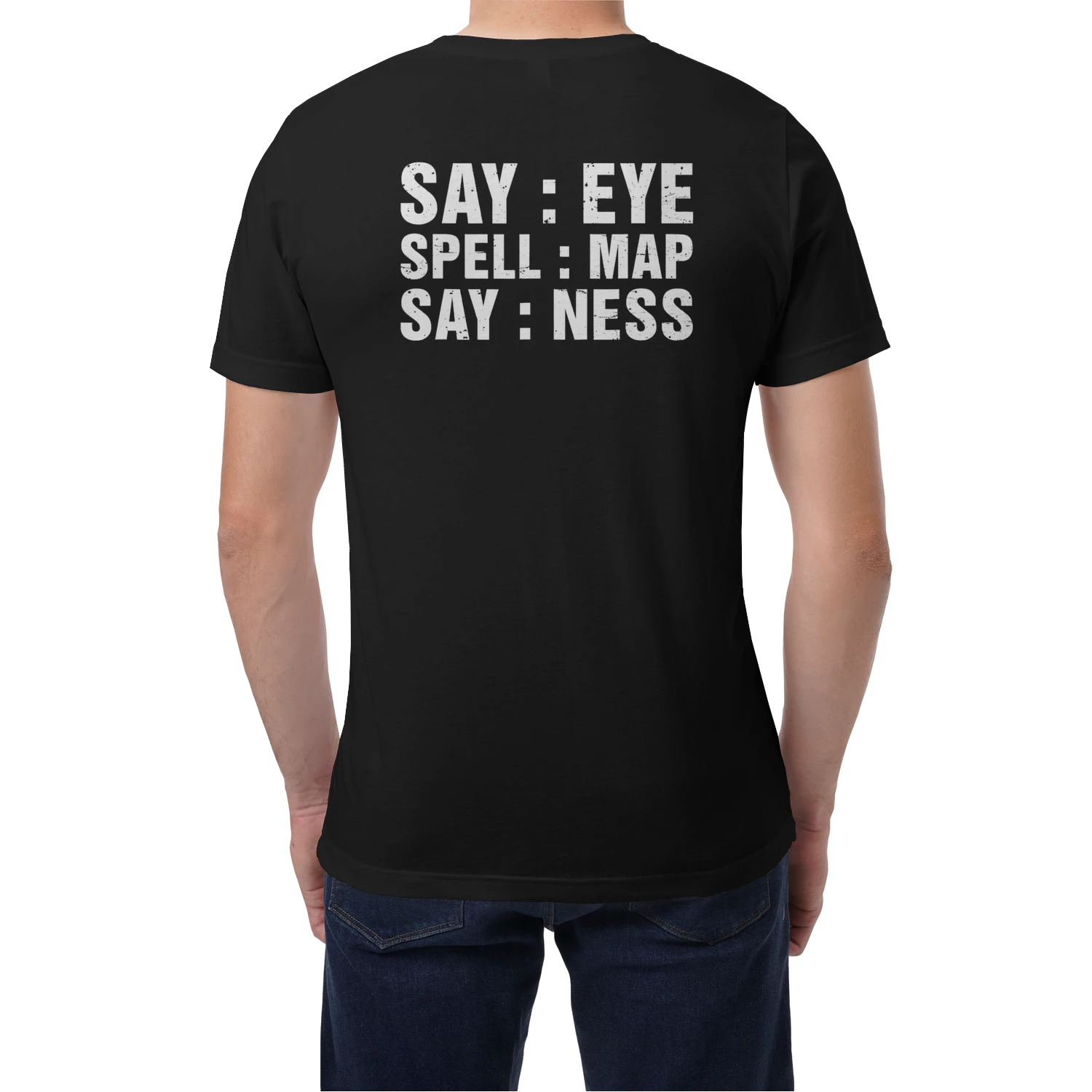 (ON Back) Say Eye Spell Map Say Ness Funny Joke