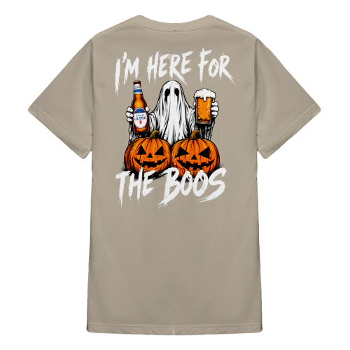 (Front and Back) Michelob Ultra Ghost I'm Here For The Boos Funny Halloween Beer