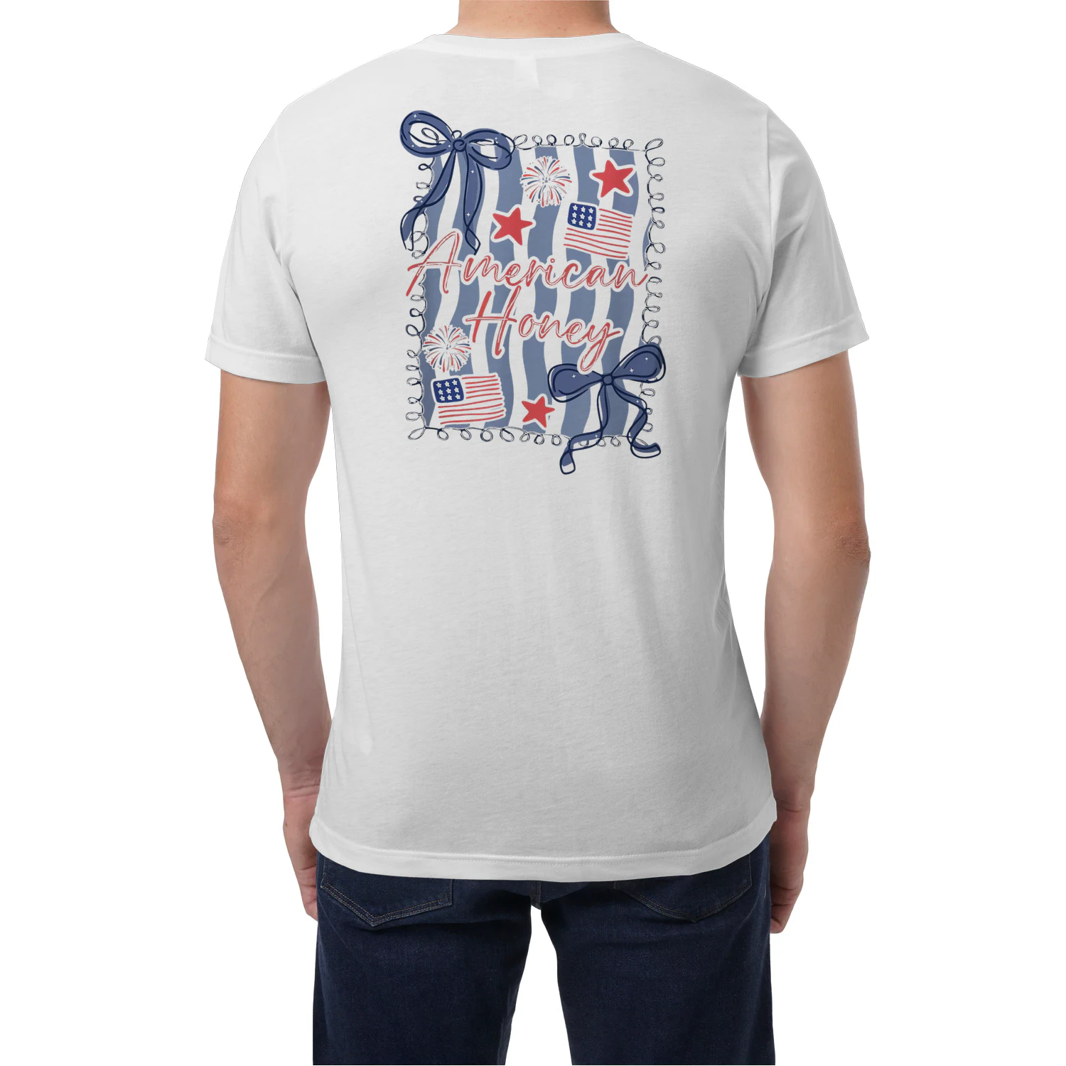 (Front and Back) American Honey Coquette 4th Of July