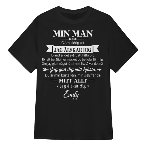 SE - MIN MAN Glöm aldrig att JAG ÄLSKAR DIG