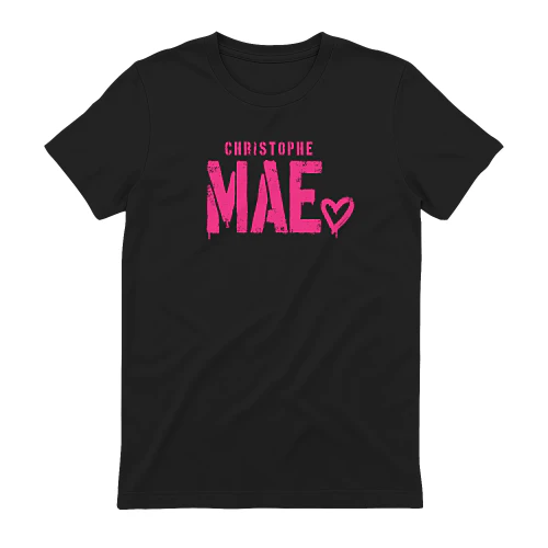 Christophe Maé Merch Logo Rose Grunge Et Coeur