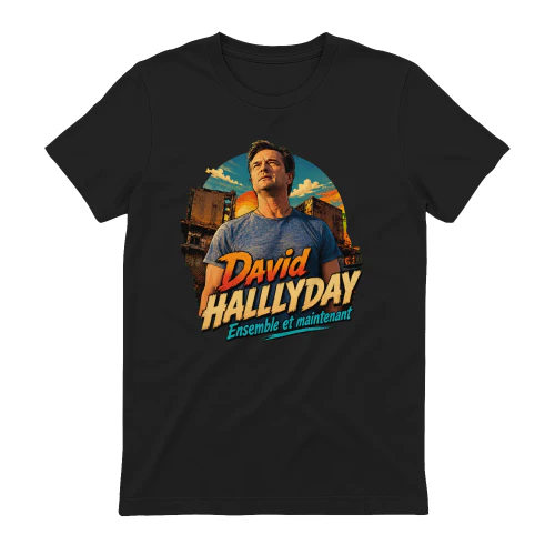 David Hallyday Merch Ensemble et Maintenant Retro Art