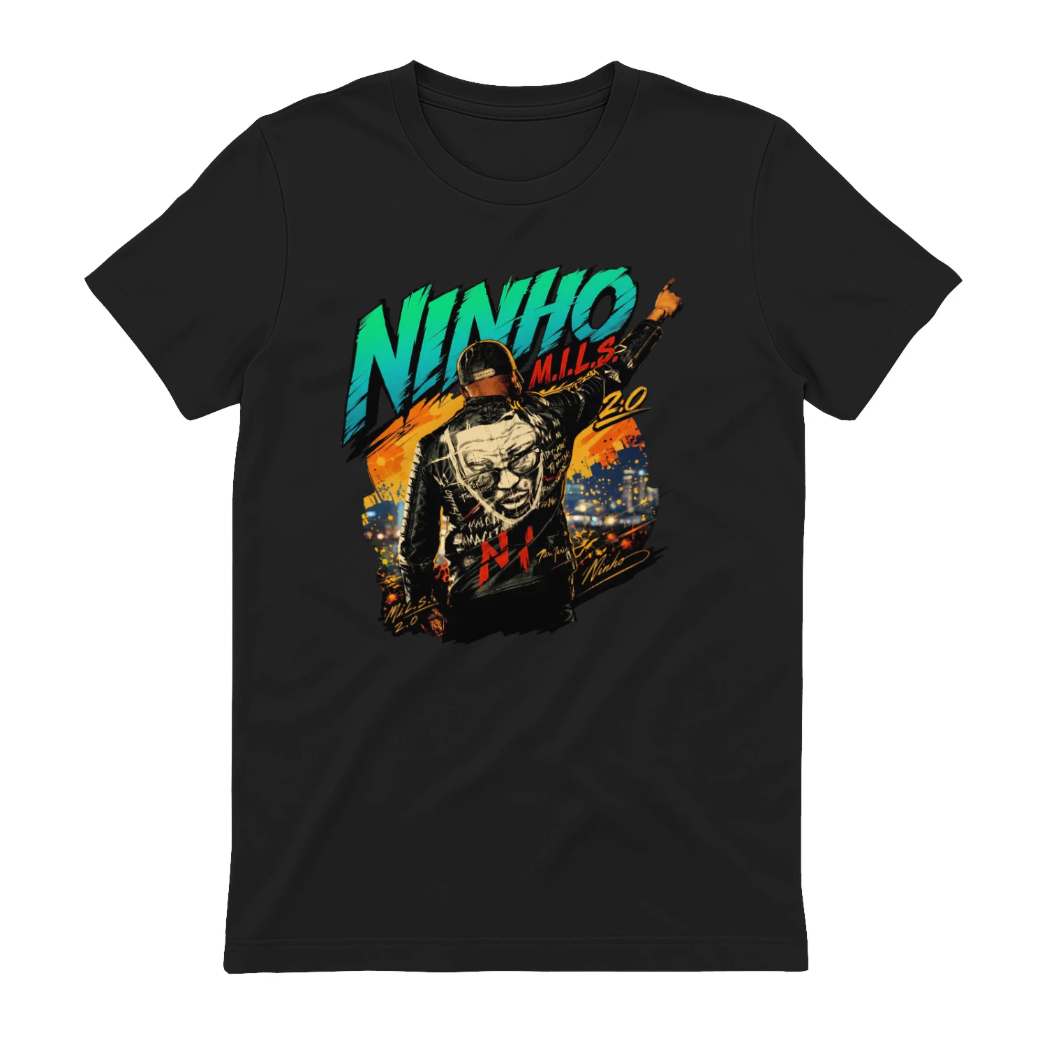 Ninho Merch M.I.L.S 2.0 Graphic Portrait Graphic