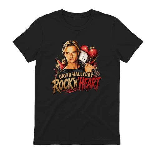 David Hallyday Merch Rock'N'Heart Vintage Graphic