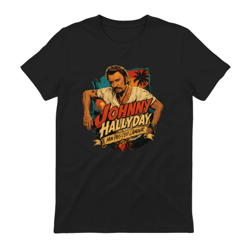 Johnny Hallyday Merch Mon Pays C'est L'Amour Vintage