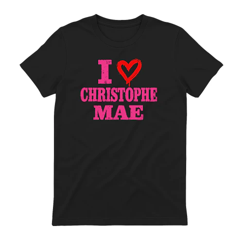 Christophe Maé Merch I Love Pink Grunge Heart