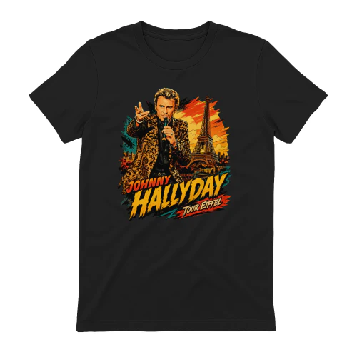 Johnny Hallyday Merch Tour Eiffel Vintage Concert