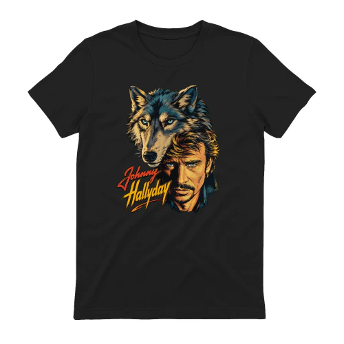 Johnny Hallyday Merch Le Loup Aux Yeux Bleus Vintage