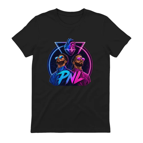 PNL Merch Cœur Néon Synthwave Rap Français