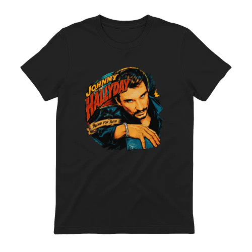 Johnny Hallyday Merch Blood For Blood Illustration Rétro