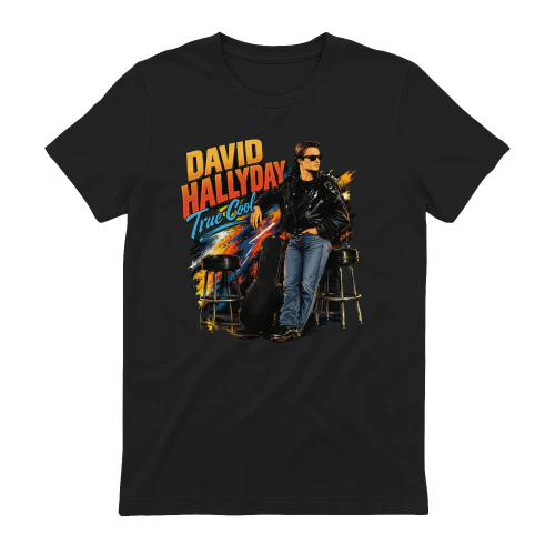 David Hallyday Merch True Cool Retro Noir