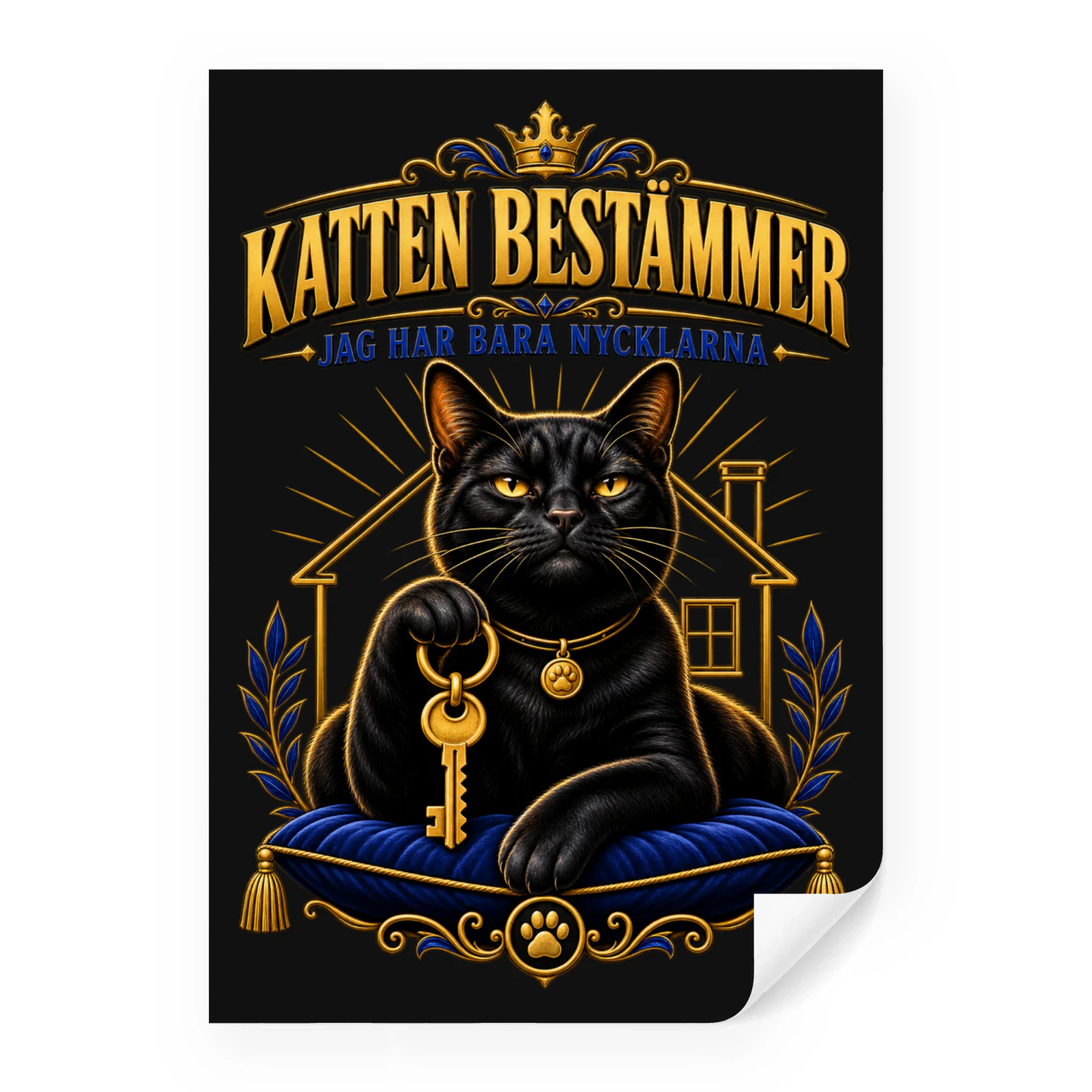 Katten Bestämmer – Poster för Kattälskare