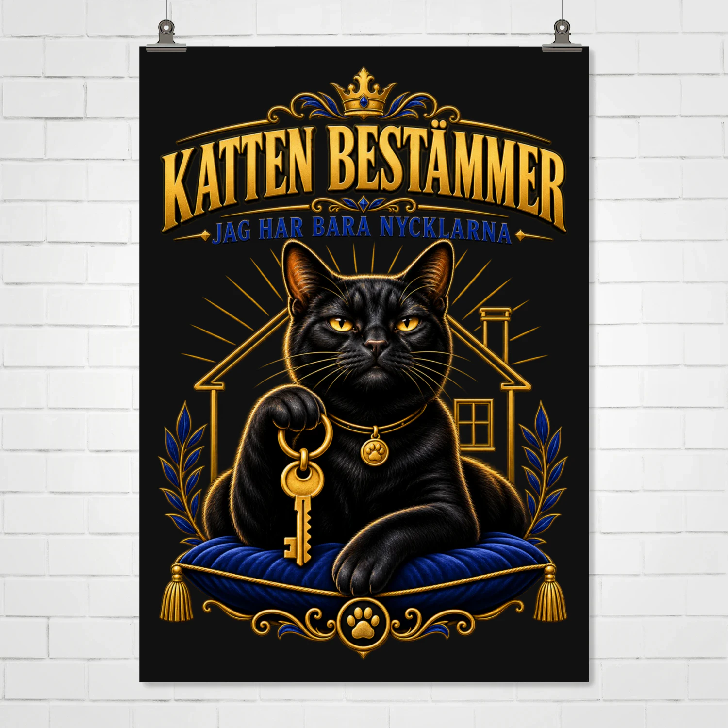 Katten Bestämmer – Poster för Kattälskare