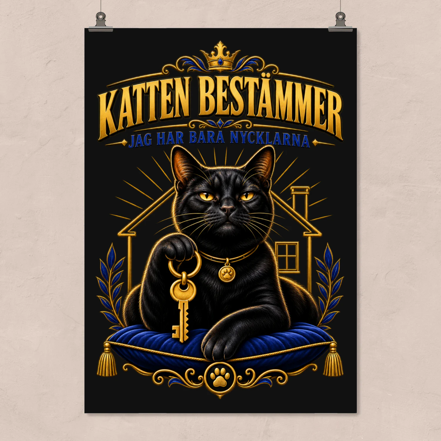 Katten Bestämmer – Poster för Kattälskare