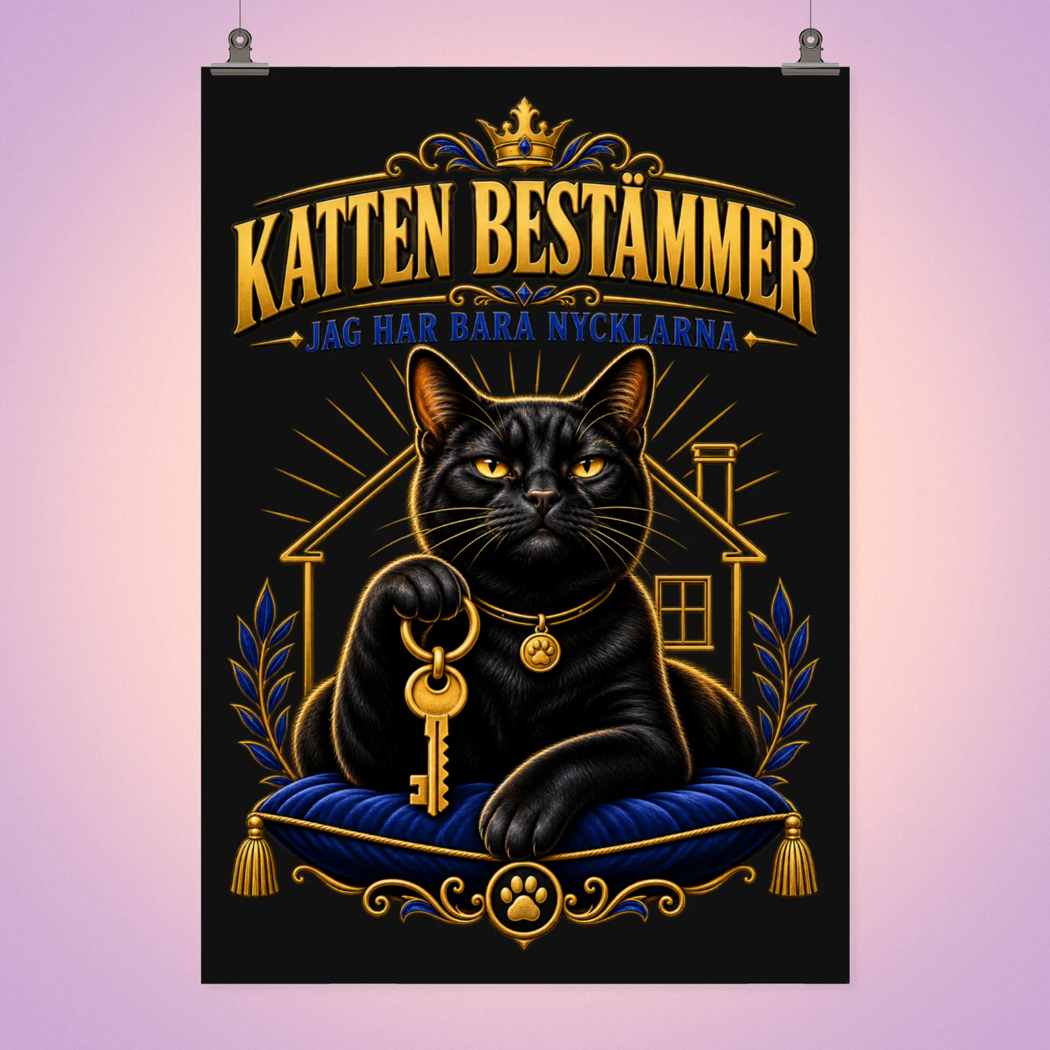 Katten Bestämmer – Poster för Kattälskare